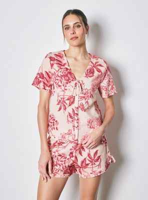 Pijama Algodón Tela Plana Estampado