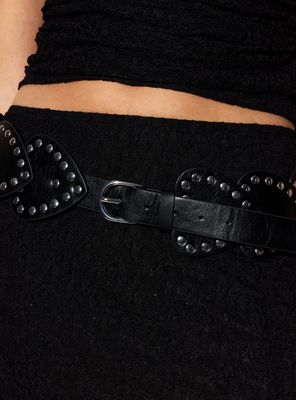 Imagen 2 del producto Cinturón Corazones Tachas Cuero Sintético