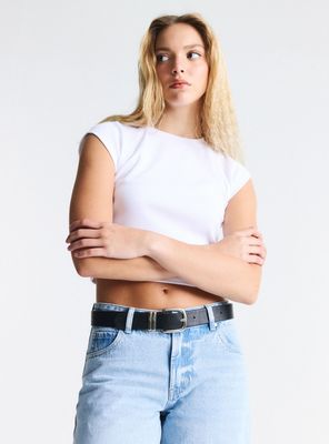 Cinturón con Hebilla Básico Cuero Sintético