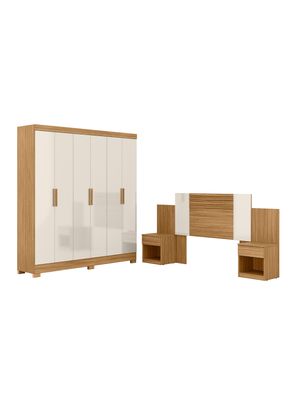 Clóset 6 Puertas 2 Cajones Valencia + Respaldo