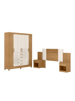 Clóset 6 Puertas 4 Cajones Aruba + Respaldo