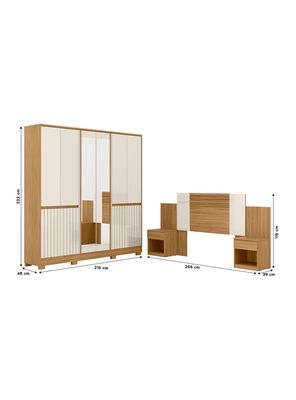 Imagen 2 del producto Clóset 10 Puertas 4 Cajones Alasca + Respaldo