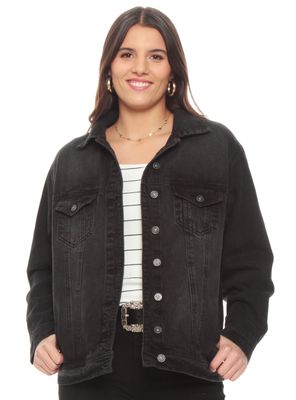 Chaqueta Denim Manga Larga Oversize