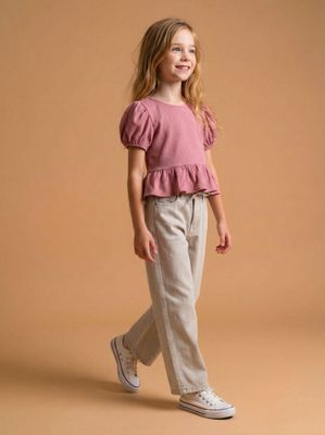 Pantalón Baggy Estilo Mom con Diseño