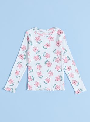 Polera Estampada Rib Niña