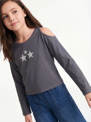 Polera Cutout en Hombro con Folia