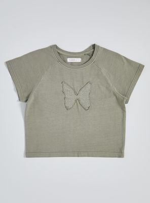 Imagen 2 del producto Polera Manga Raglán con Detalle Parche Floral