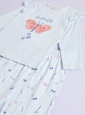 Imagen 2 del producto Pijama Estampado Mariposa con Polera Vuelos