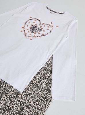 Imagen 2 del producto Pijama Estampado Animal Print y Corazones