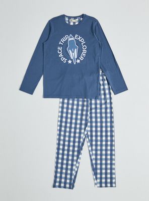 Imagen 1 del producto Pijama Diseño Cohete y Pantalón Cuadrillé