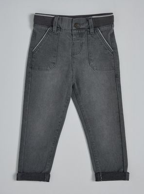 Jeans con Pretina en Contraste