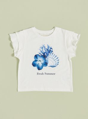 Polera Estampado Marino con Brillos