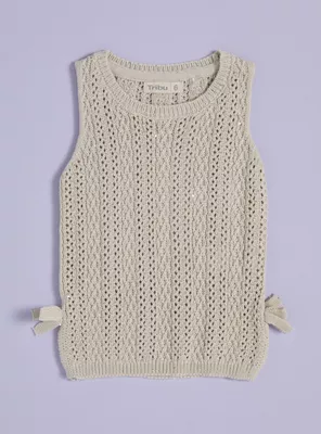 Imagen 1 del producto Polera Tejida Lentejuelas con Detalles Cintas