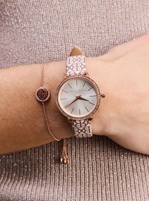 Imagen 2 del producto Pack Reloj Análogo Blanco Mujer + Pulsera
