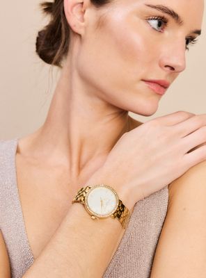 Reloj Análogo Dorado Metal Mujer