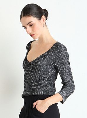 Imagen 2 del producto Polera de Cuello V Regular con Manga