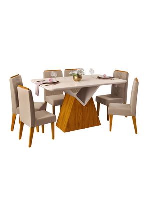 Juego de Comedor Tina + 6 Sillas