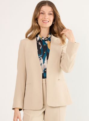 Blazer con Cuello en V Diseño Regular Tono Básico