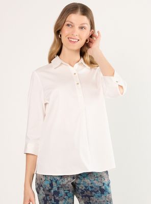 Blusa con Cuello Camisero