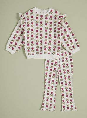 Buzo con Polerón y Calza Rid Estampado Floral