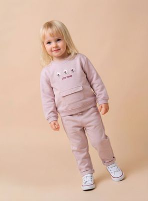 Buzo con Polerón Bolsillo y Print Flower