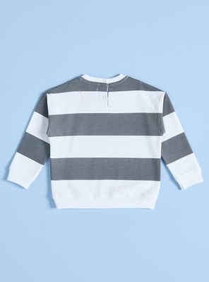 Imagen 2 del producto Polerón Crew Rayas y Print Palmera