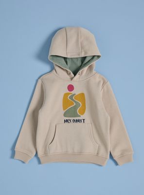 Polerón con Capucha y Print Sunset