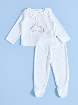 Conjunto con Aplicación Conejito y Print