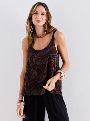 Polera Estampada Detalle en Tirantes