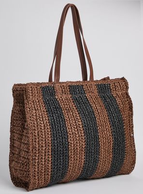 Imagen 2 del producto Cartera de Hombro Raffia Bicolor