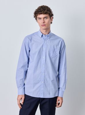 Camisa Poplin Algodon Mini Cuadros Bolsillo