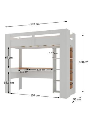 Imagen 2 del producto Cama Americana 1 Plaza + Escritorio