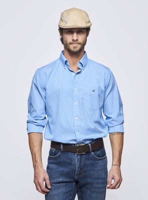 Camisa Print Manga Larga Cuadro Regular