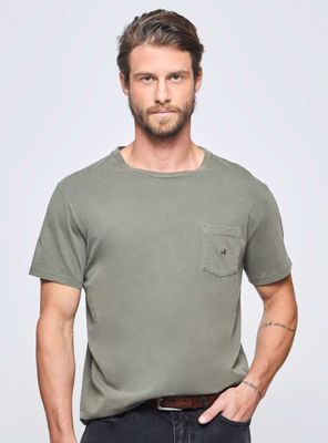 Polera con Bolsillo Manga Corta