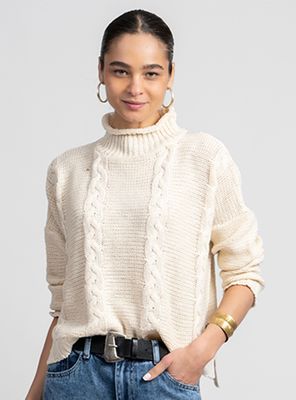 Chaleco Trenzado Dudinka Crudo