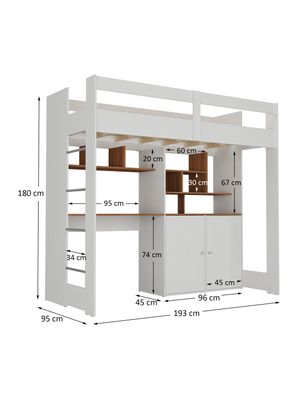 Imagen 2 del producto Camarote 180x193x95 cm + Escritorio CM1234