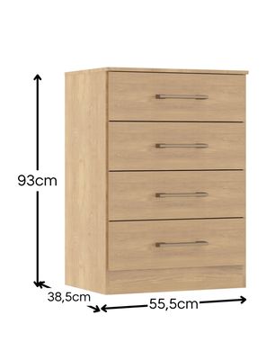 Imagen 2 del producto Cómoda 2007 4 Cajones 93x55.5x55.5 cm
