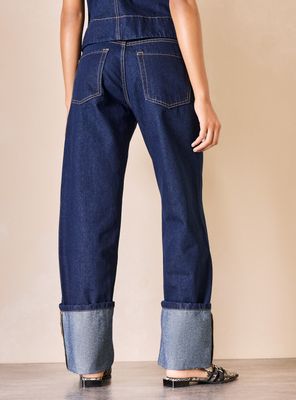 Imagen 2 del producto Jeans Recto con Basta Doblada