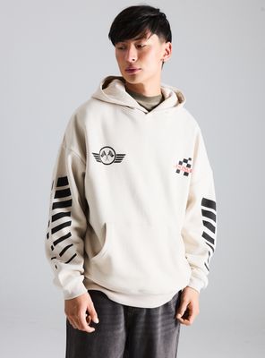 Polerón Capucha Estampado Boxy Fit