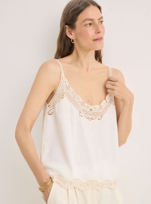 Polera sin Mangas Estilo Lencero