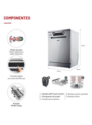 Imagen 2 del producto Lavavajillas 13 Cubiertos Inox Silver TH-DW13Ci