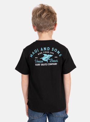 Imagen 2 del producto Polera Estampado Espalda Tiburón Black