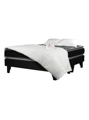 Cama Europea Terapeutic 2 Plazas Base Dividida + Textil