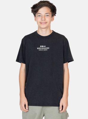 Polera Estampado Logo Espalda y Venice Beach