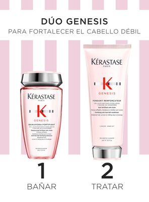 Imagen 2 del producto Set Anti-Caída Shampoo 250ml + Acondicionador 200ml Para Cabello Debilitado Genesis Kérastase