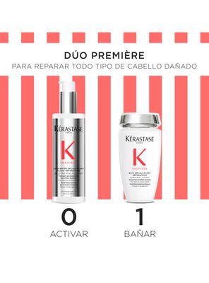 Imagen 2 del producto Set Reparador Descalcificante Shampoo 250ml + Pretratamiento 250ml Kérastase