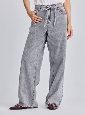 Pantalón Wide Leg Cinturón Amarra