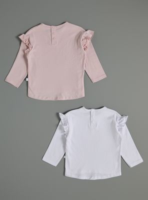 Imagen 2 del producto Polera Bipack con Estampado Focal y Vuelo en Manga