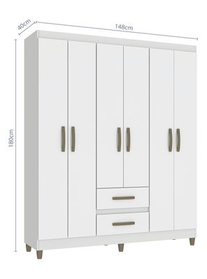 Imagen 2 del producto Clóset Coimbra 6 Puertas 2 Cajones