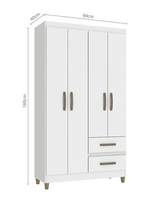 Imagen 2 del producto Clóset Lisboa 4 Puertas 2 Cajones